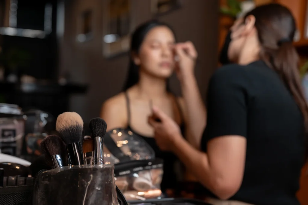 Fully stocked makeup and esthetics kits for students