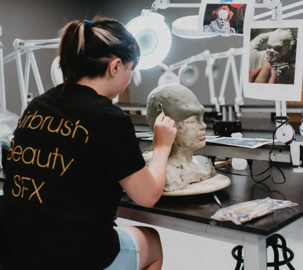 IT the Clown Prosthetics at Makeup Vegas LMI Campus
